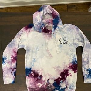 Ivory Ella XS ice tie dye oversized hoodie